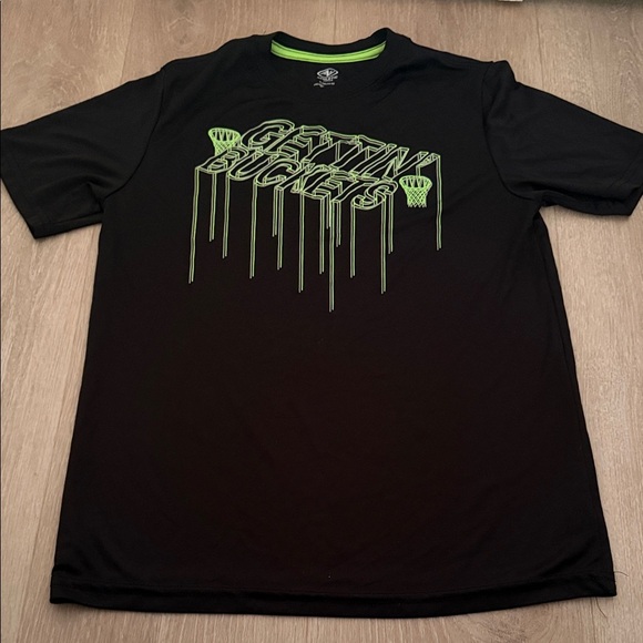 Athletic Works Other - Athletic Works Black Short-Sleeve Tee with Neon Green Graphic